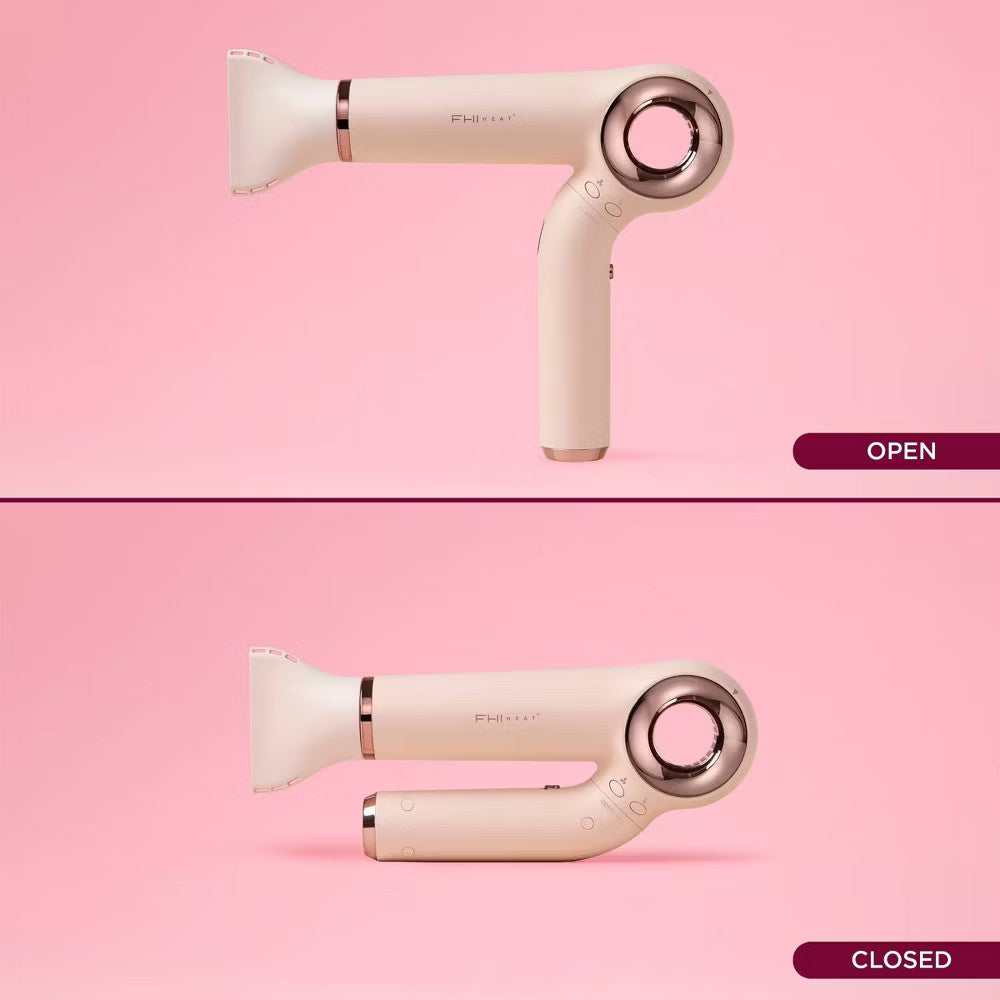 Pink Hair Dryer with BLDC Motor, Foldable & Fast Drying - 1600W