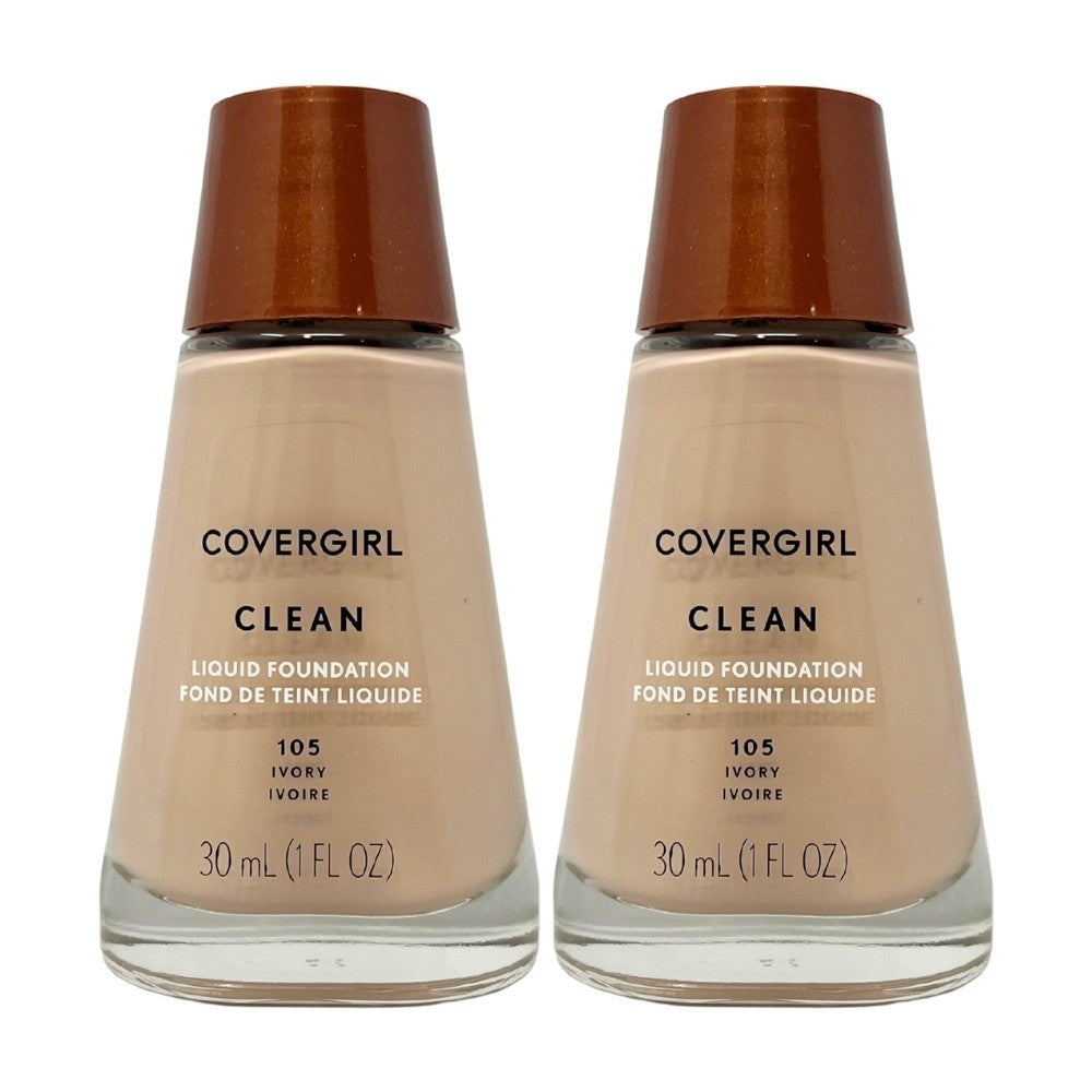 2 Pack Liquid Foundation 105 Ivory - Face Makeup for Flawless Skin