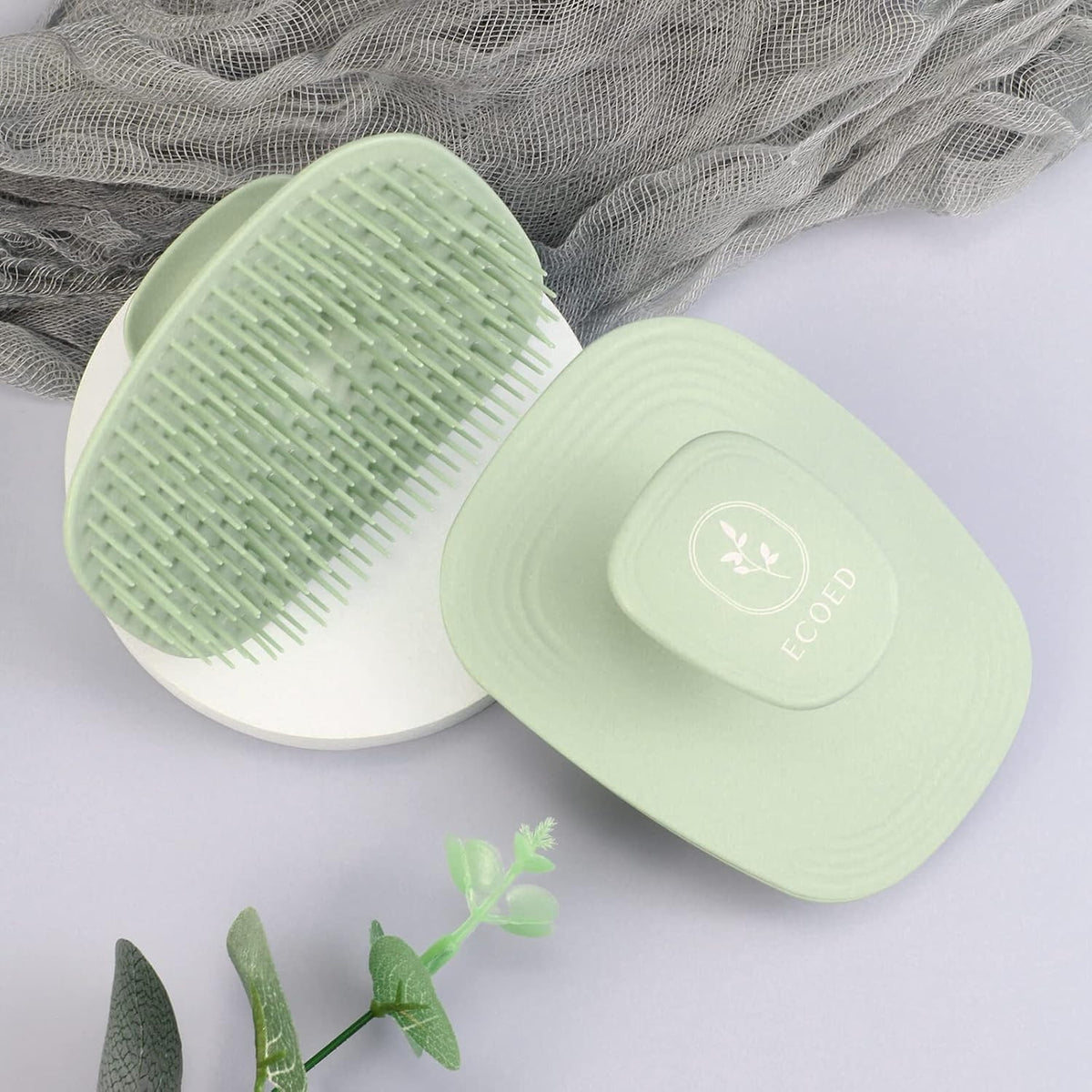Silicone Scalp Massager & Shampoo Brush for Dandruff & Hair Care