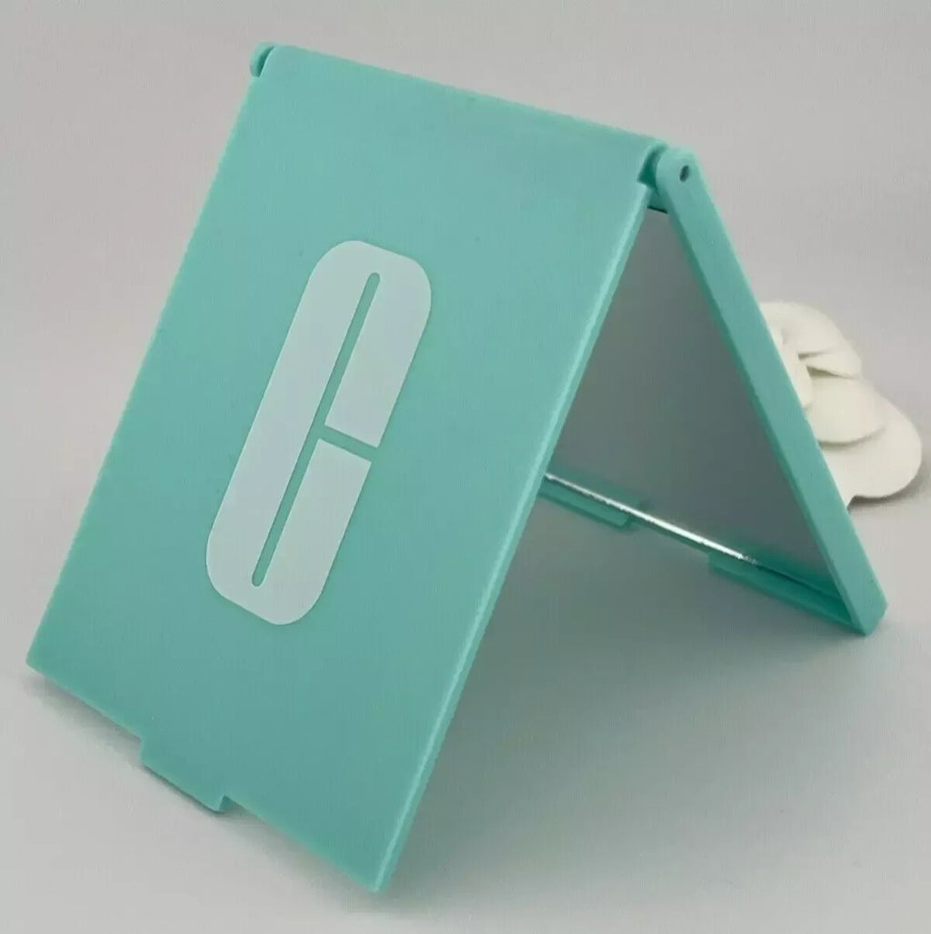 Set of 3 Blue Compact Travel Mirrors - Clinique Cosmetic Accessories