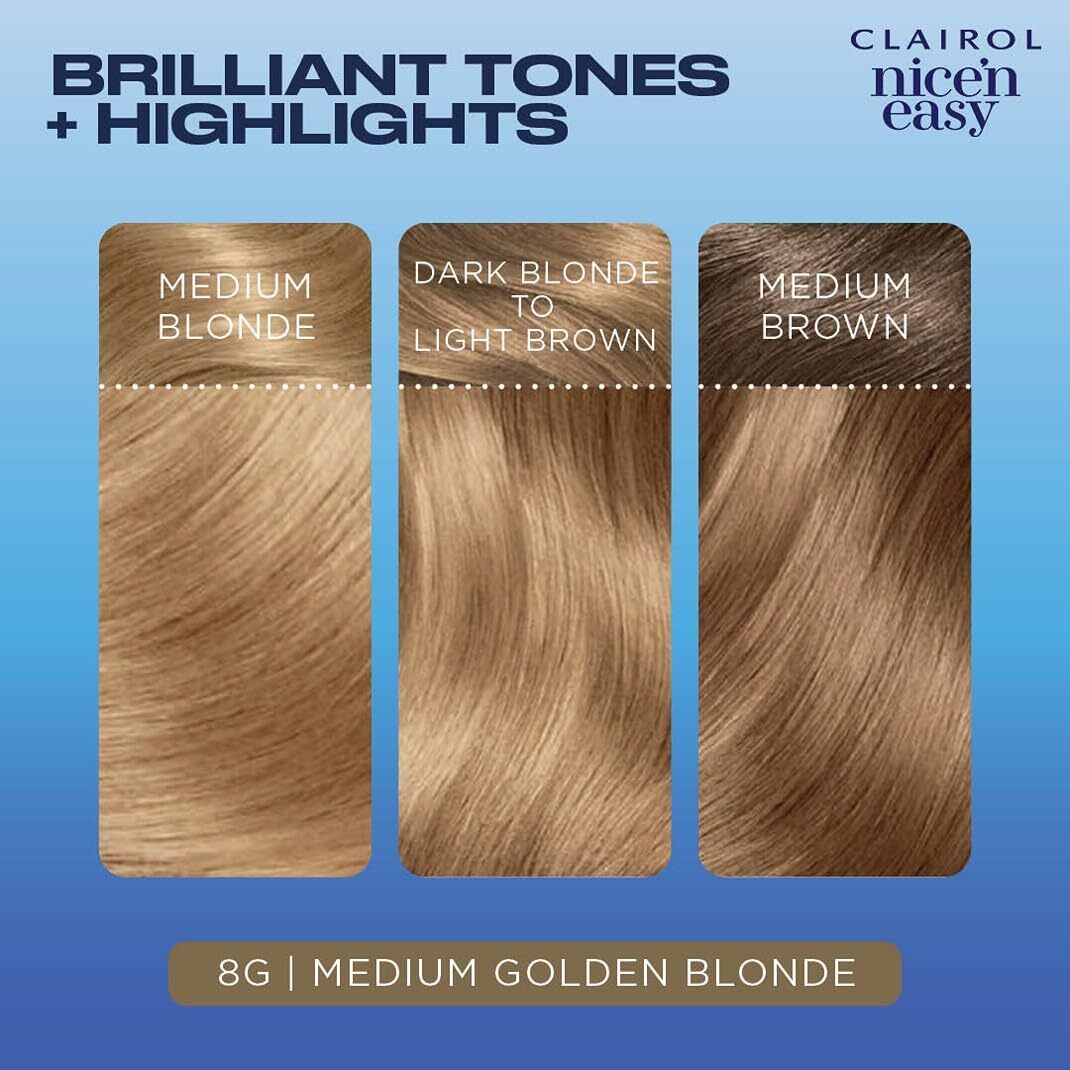 Hair Color Kit - Permanent Medium Golden Blonde with Highlights & Treatment