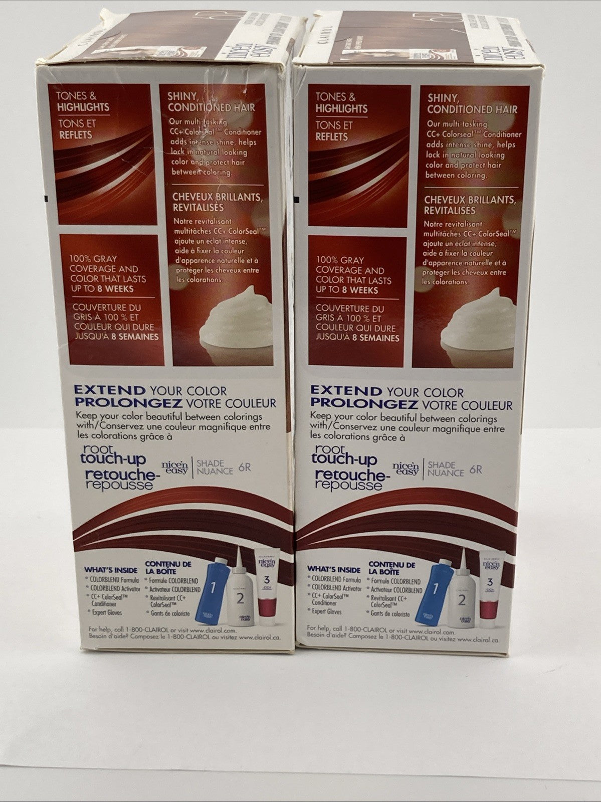 Clairol Born Red 6R/110 Natural Light Auburn Hair Dye - 2 Boxes
