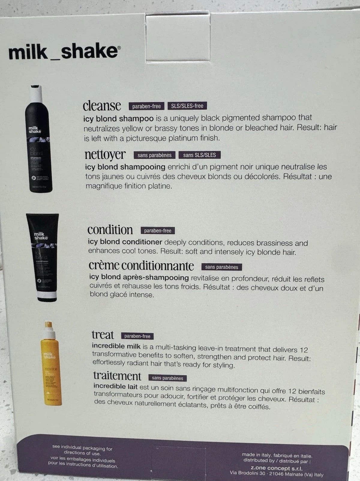 Blonde Hair Toning Shampoo & Conditioner Set with Milk Proteins - 2 Pack