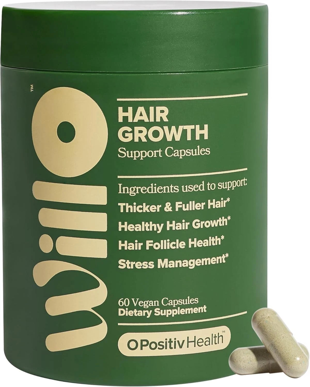 Hair Growth Support Capsules for Women - Thicker, Fuller Hair, 60 Count