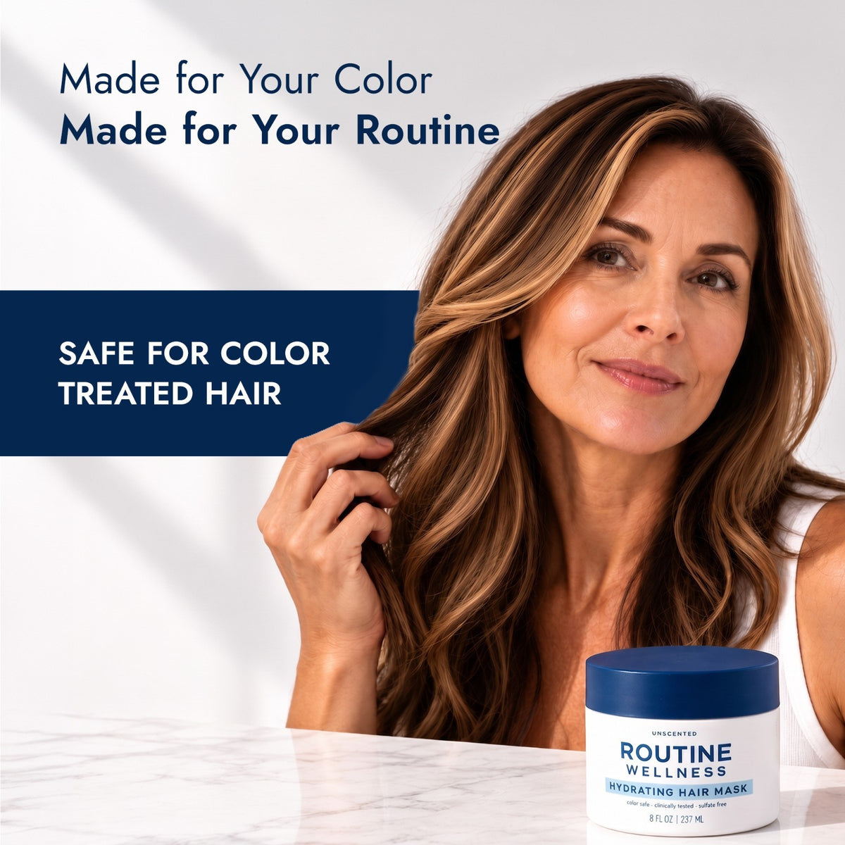 Hydrating Coconut Vanilla Hair Mask - Deep Conditioning for All Hair Types 8 oz