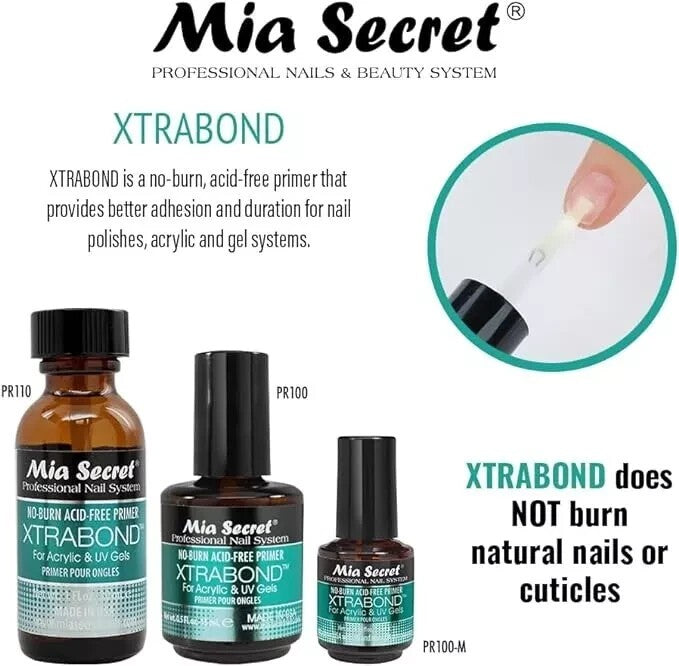 No-Burn Acid-Free Nail Primer 15mL for Acrylic Gel & Polish Adhesion