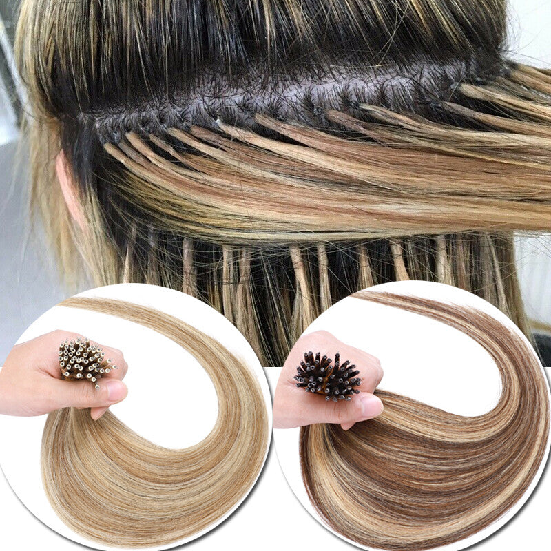 Thick Nano Ring Hair Extensions - 100% Human Hair, Microlink, Ombre