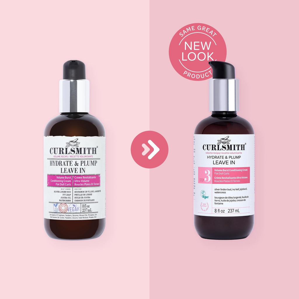 Hydrate & Plump Leave-In Conditioner for Curly Hair - Lightweight & Vegan