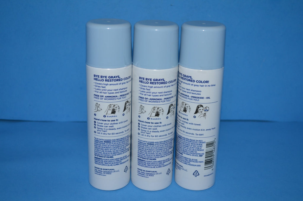 3-Pack Black Root Touch-Up Gray & Concealer - 3.7 oz Each