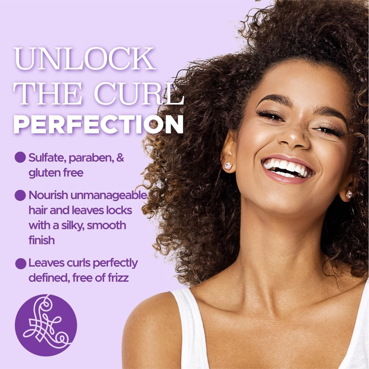 Luseta Curly Hair Shampoo & Conditioner Set - Moisturizing, Sulfate-Free with Coconut Oil