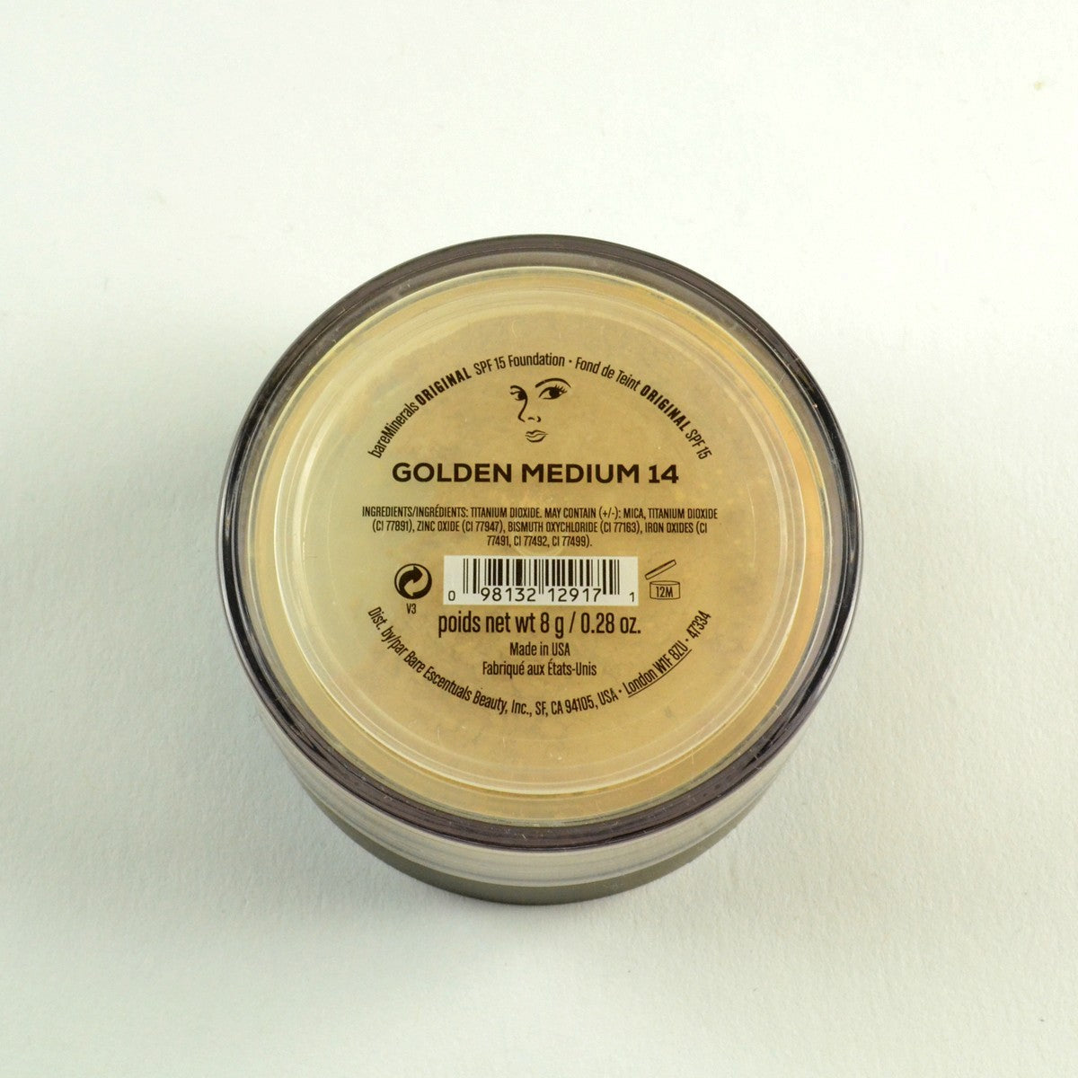 bareMinerals Original Foundation SPF15 Golden Medium 8g - Natural Face Makeup