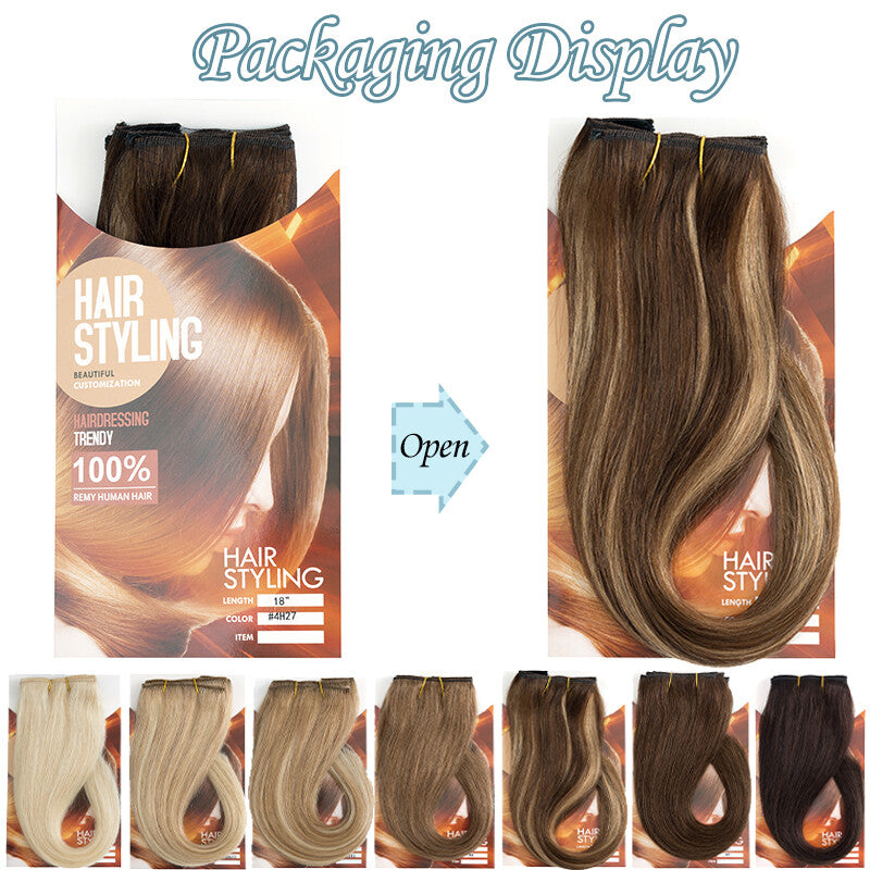 Thick Double Weft Clip-In Hair Extensions Full Head - Remy Human Hair