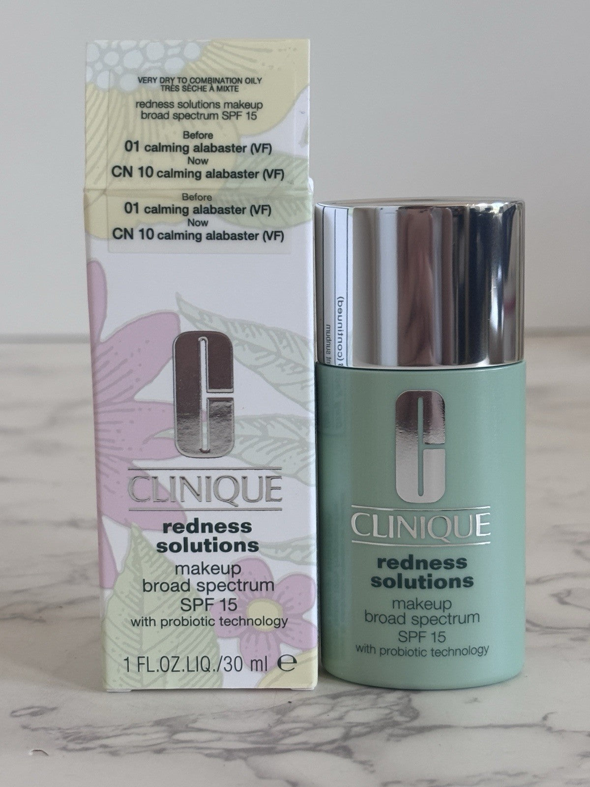 Clinique Redness Solutions Makeup SPF15 10 Calming Alabaster – 1oz/30mL