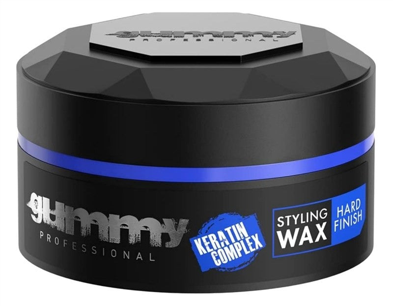 (2 Pack) Gummy Styling Wax with Keratin - Hard Finish 5.07 oz Jar for Hair Styling