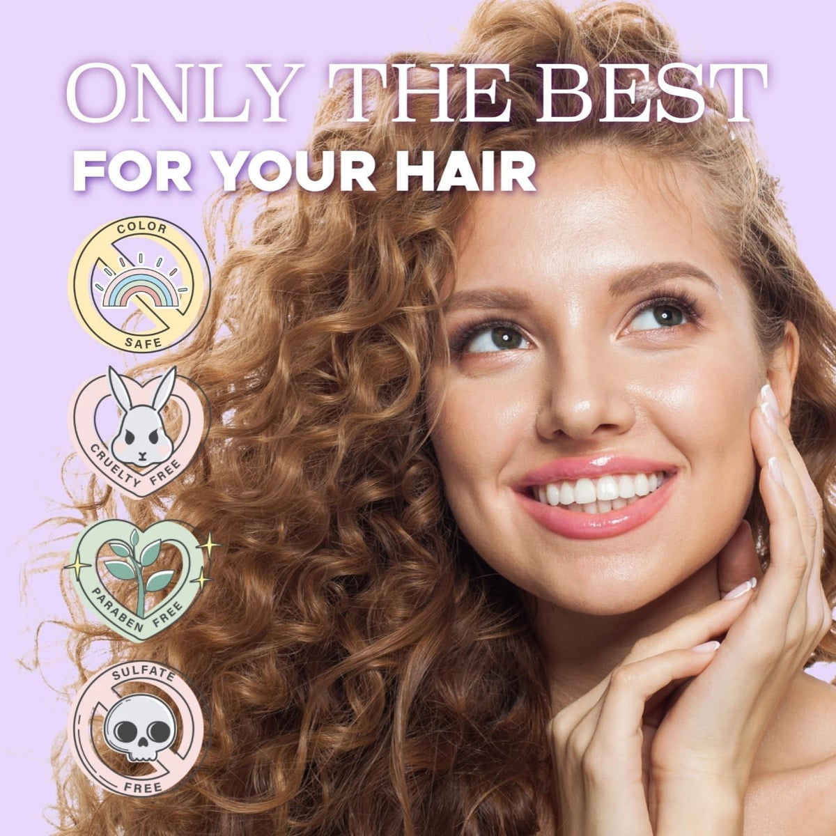 Luseta Curly Hair Shampoo & Conditioner Set - Moisturizing, Sulfate-Free with Coconut Oil