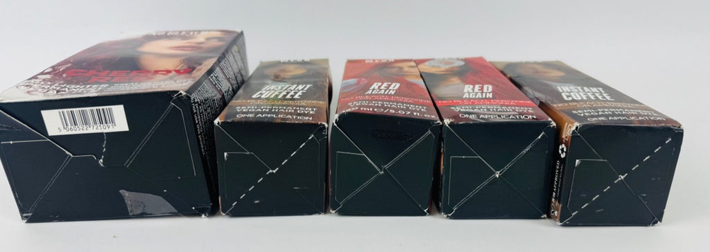Hair Dye Set of 5 - Cherry Red, Instant Coffee, Red Again - Bleach London