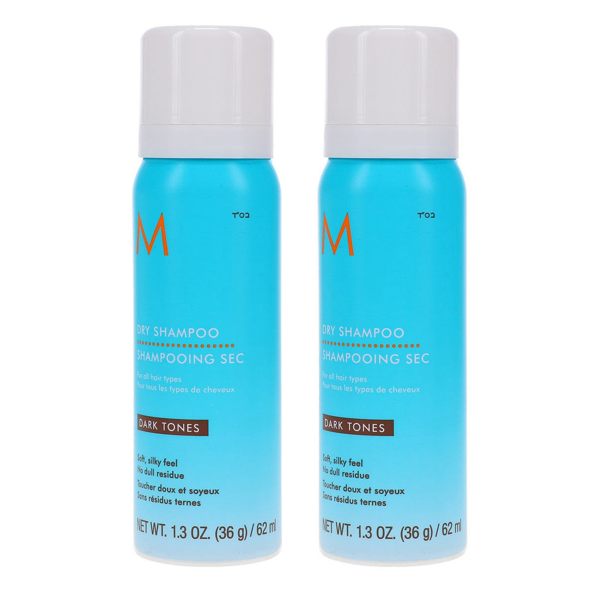 Dark Tones Dry Shampoo for Dark Hair 1.3 oz 2 Pack - Oil Absorbing & UV Protection