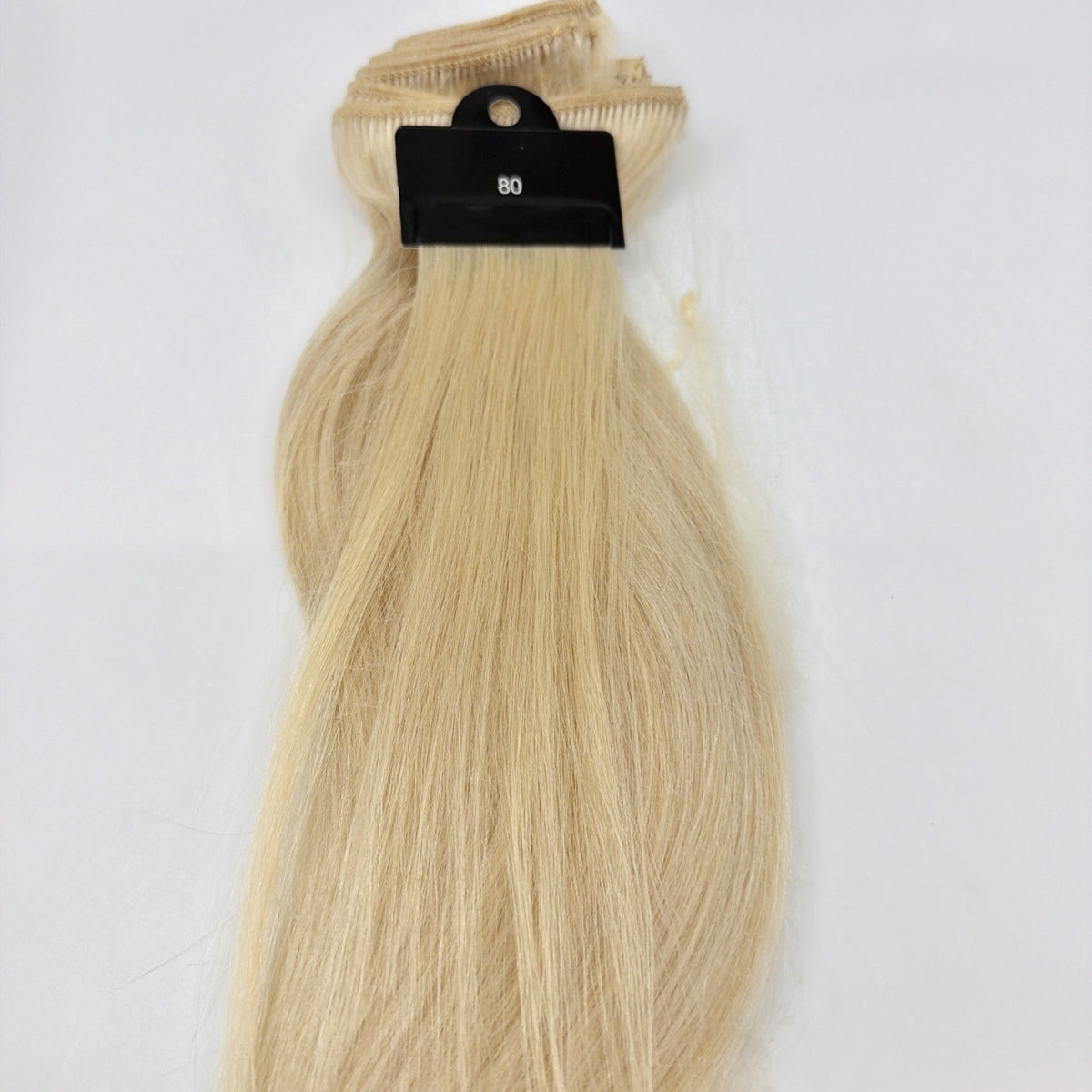 Blonde Clip-In Hair Extensions #80 20 Inch 160g Remy Human Hair 10 Pieces