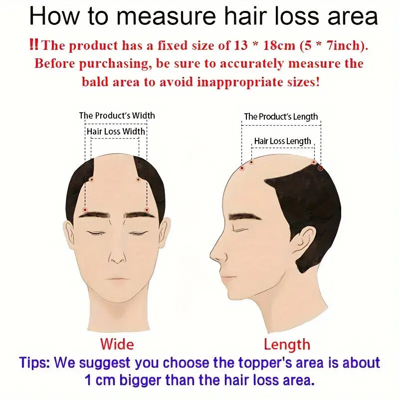 Mens Thin Skin PU Toupee for Hair Loss Replacement - Short Buzz Cut System 5x7