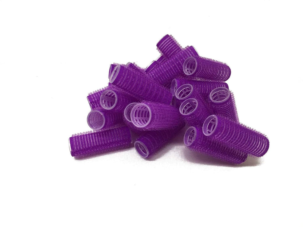 Set of 24 Small Self Grip Hair Curlers for Short Hair - Pro Salon Styling