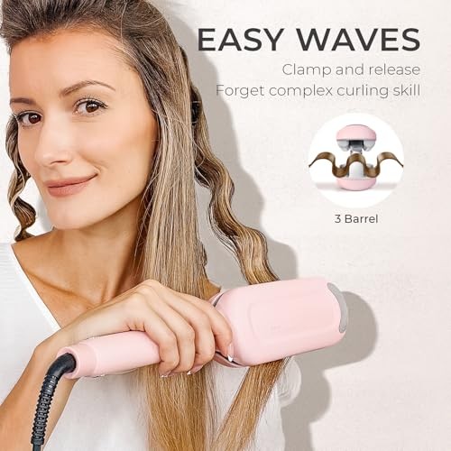 Ceramic Tourmaline Curling Iron 1.25 Inch Beach Waves Hair Curler - No Burn