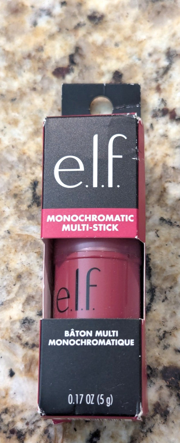 ELF Monochromatic Multi Stick Luminous Berry 0.17 oz - Makeup Stick for Cheeks & Lips