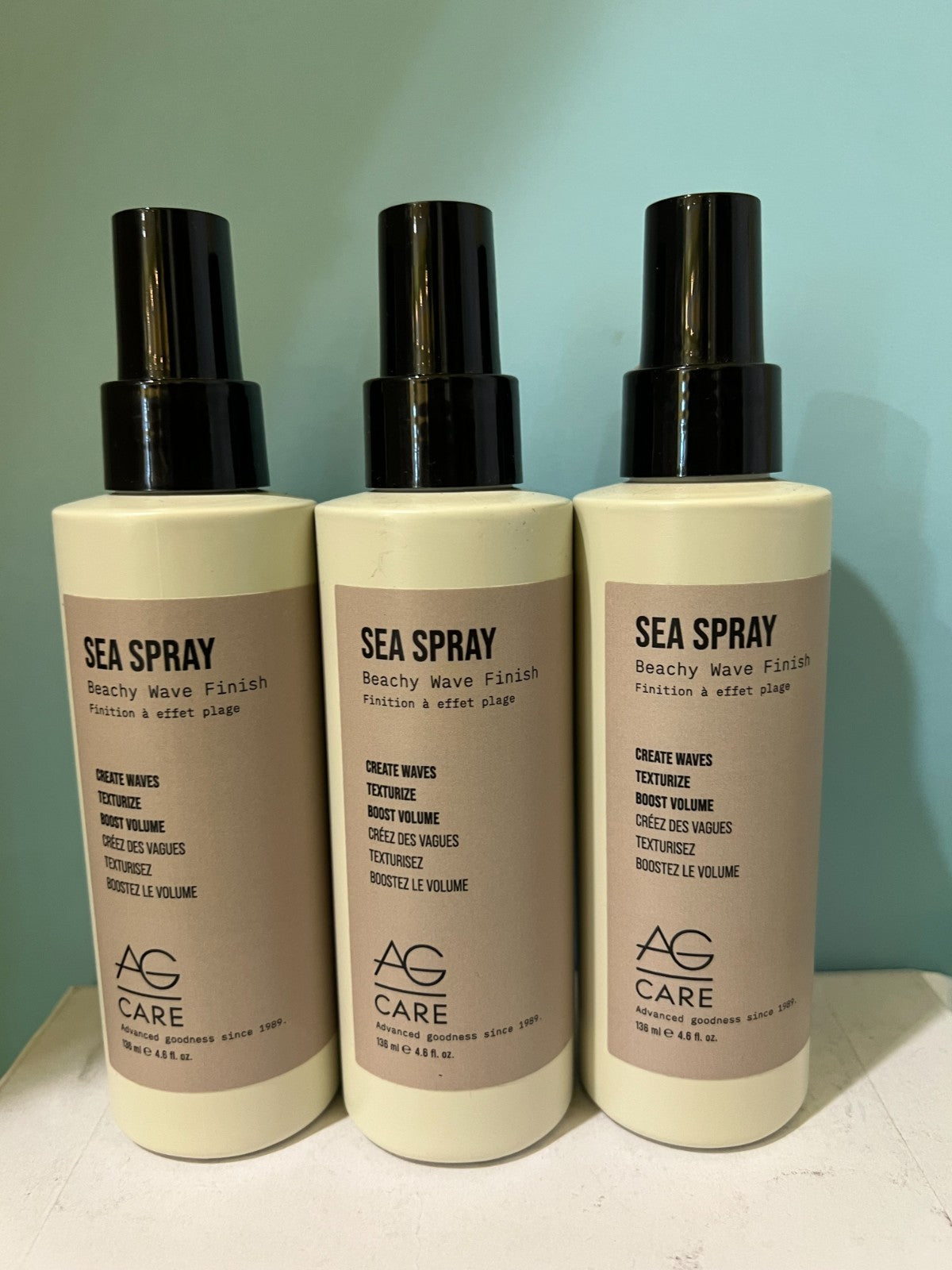 Sea Salt Hair Spray for Beachy Waves - 4.6oz, Pack of 3