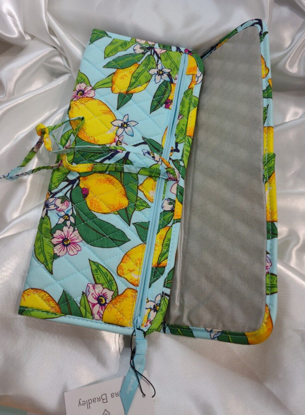 Heat-Resistant Curling Iron & Flat Iron Cover with Zippered Pocket - Lemon Grove Pattern