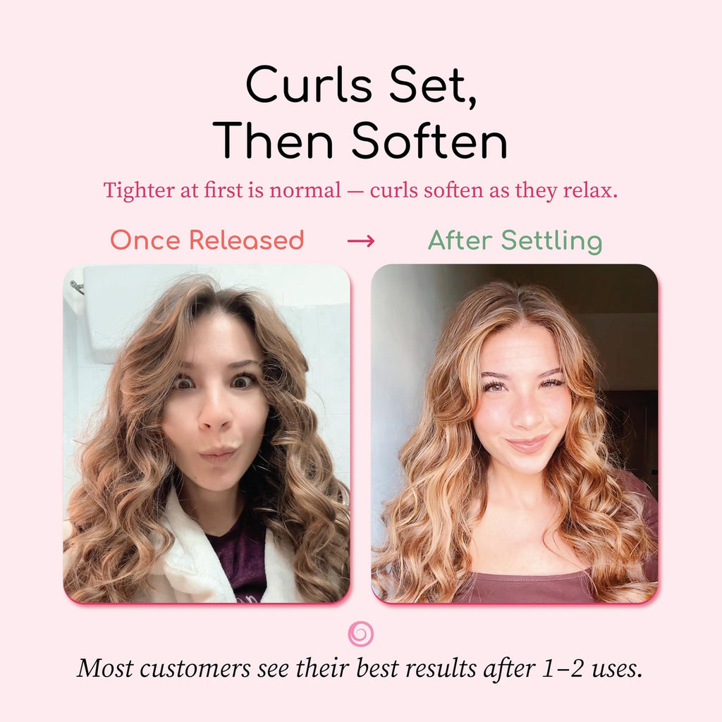Heatless Curling Set No Headband for Long Hair - Satin or Q-Max Fabric