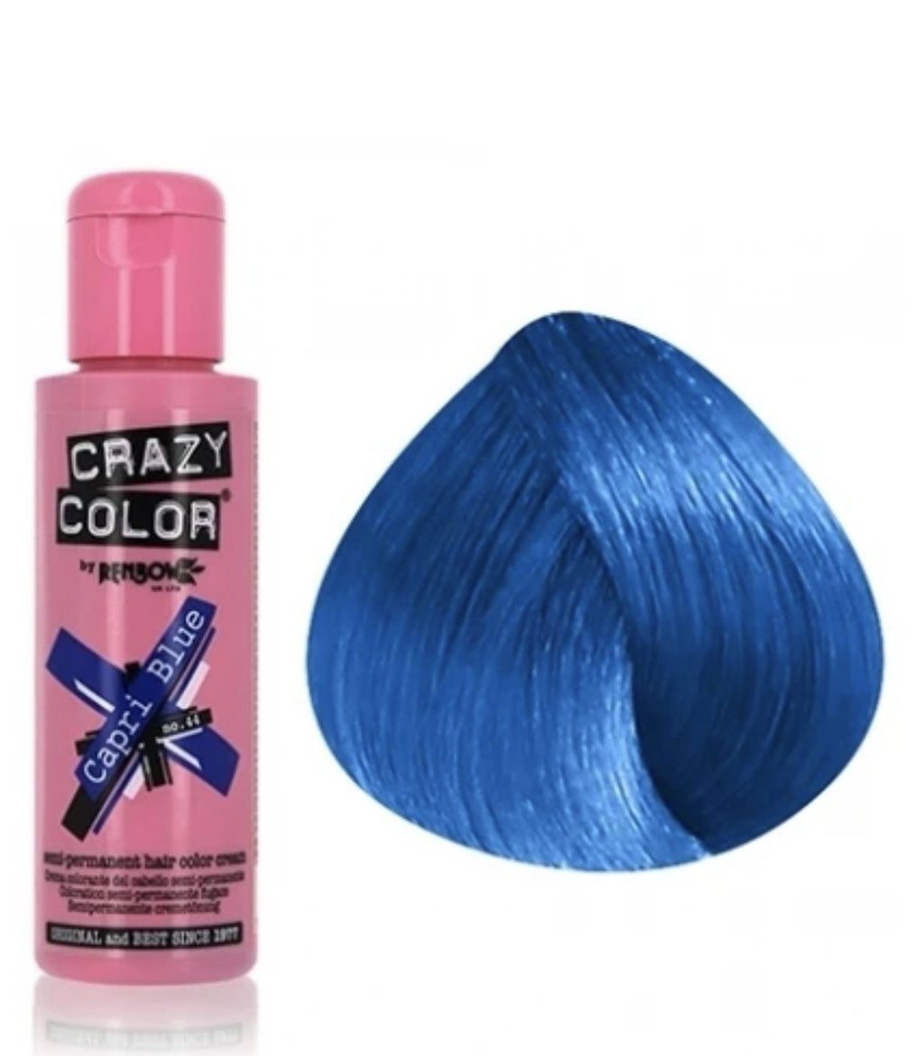 Semi Permanent Hair Color Cream Capri Blue 3 Pack 150ml - Vibrant Hair Dye