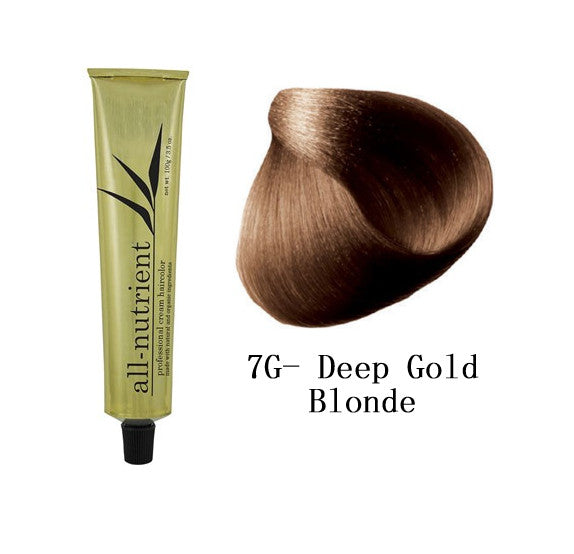 Deep Gold Blonde Permanent Hair Color Cream - All-Nutrient 7G