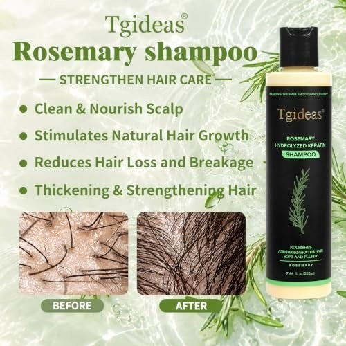 Biotin & Rosemary Volumizing Shampoo for Thinning Hair - 220ml, Sulfate-Free
