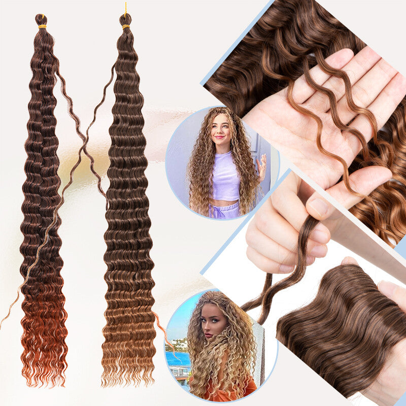 Water Wave Crochet Hair Extensions Afro Curly Braiding Hair Synthetic Braid