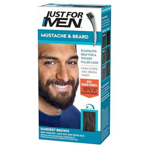 Men's Beard & Mustache Coloring Kit - Gray Hair Cover & Nourishing Formula