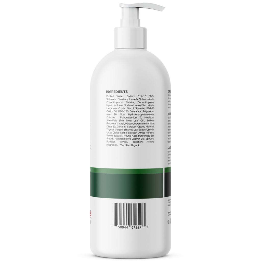Tea Tree Anti-Dandruff Shampoo for Dry Itchy Scalp - 16 oz, 2 Pack