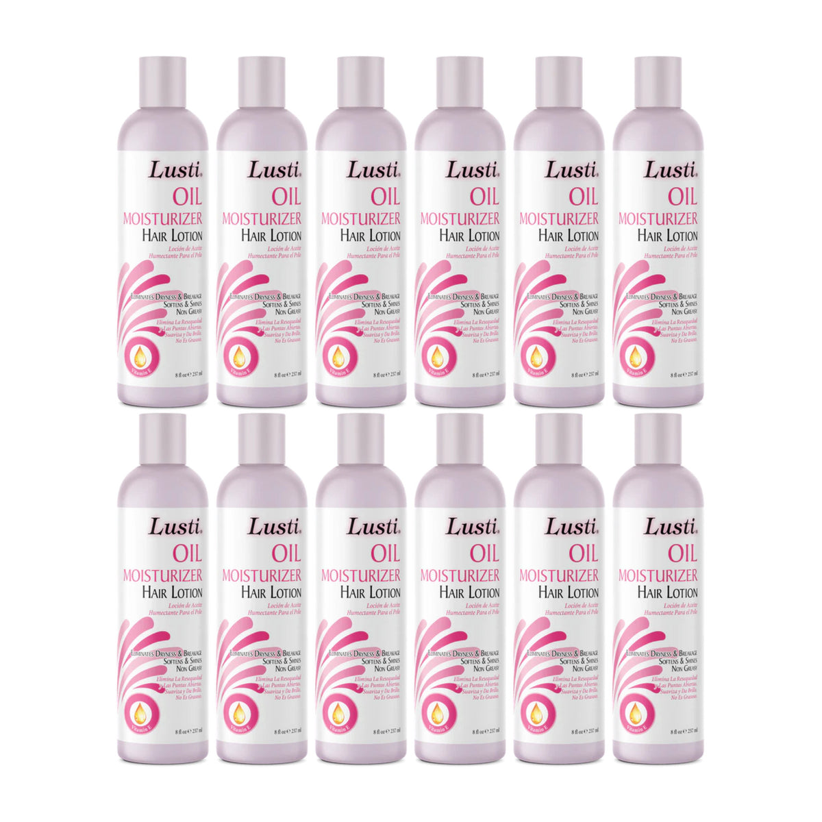 Moisturizing Hair Lotion with Vitamin E - 12 Pack, 8oz