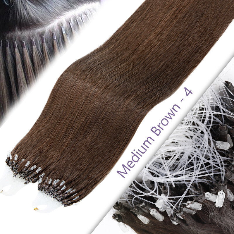 Remy Human Hair Extensions Micro Loop Beads Thick 1G/S Multiple Variants