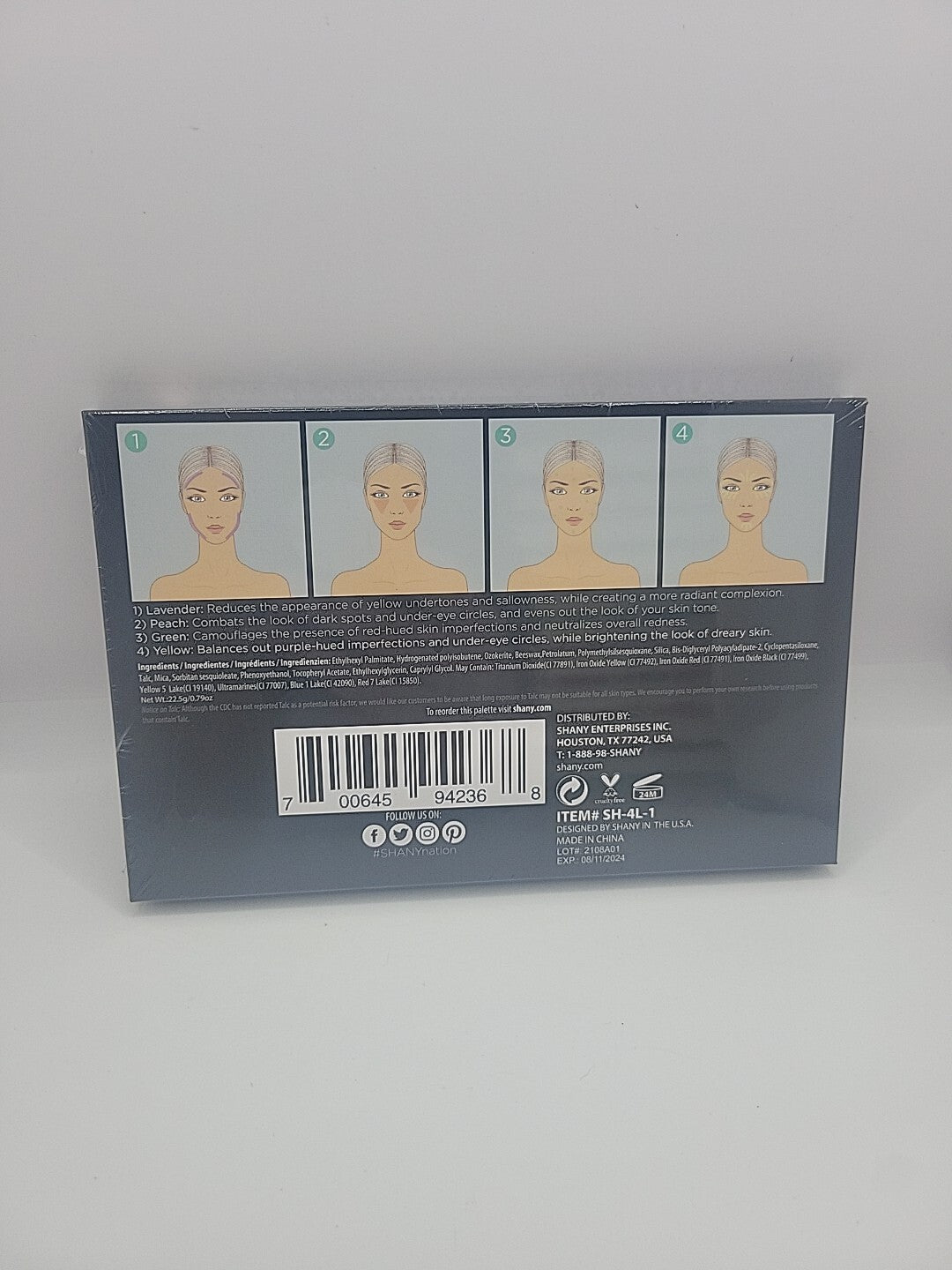 4-Layer Contour and Highlight Makeup Set with Refills - Factory Sealed