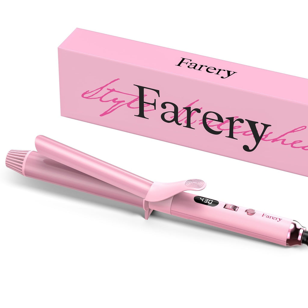 Long Barrel Curling Iron 1.25 Inch for Thin Hair with Adjustable Temp