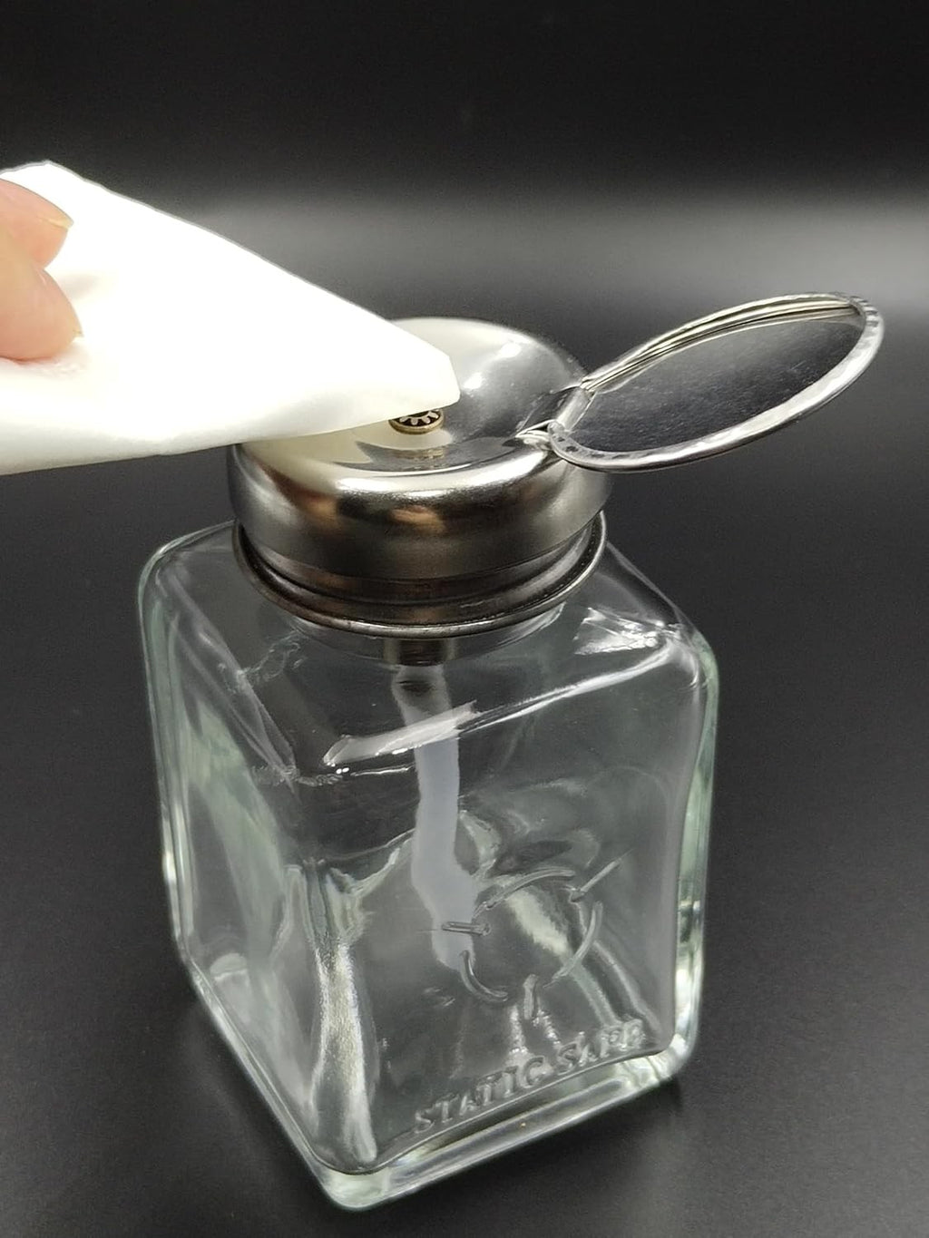 120ml Clear Glass Pump Dispenser Bottle for Liquids - Reusable Travel Container