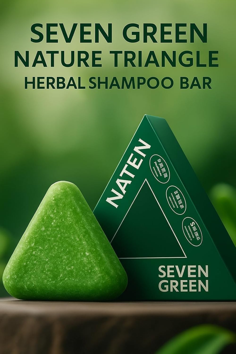 Herbal Green Shampoo Bar for Oil Control & Dandruff - 100g