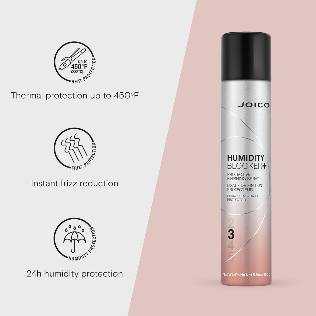 Humidity Blocker Hair Spray - Protective Finishing Spray for Frizz & Shine 5.5oz