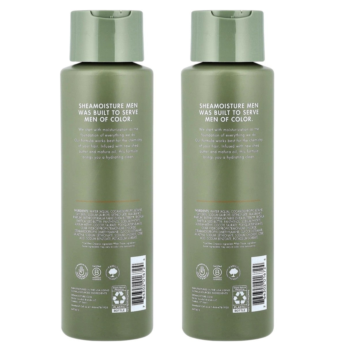 Moisturizing Shampoo for Dry Hair 13oz - 2 Pack SheaMoisture Men Shea Butter & Mafura Oil