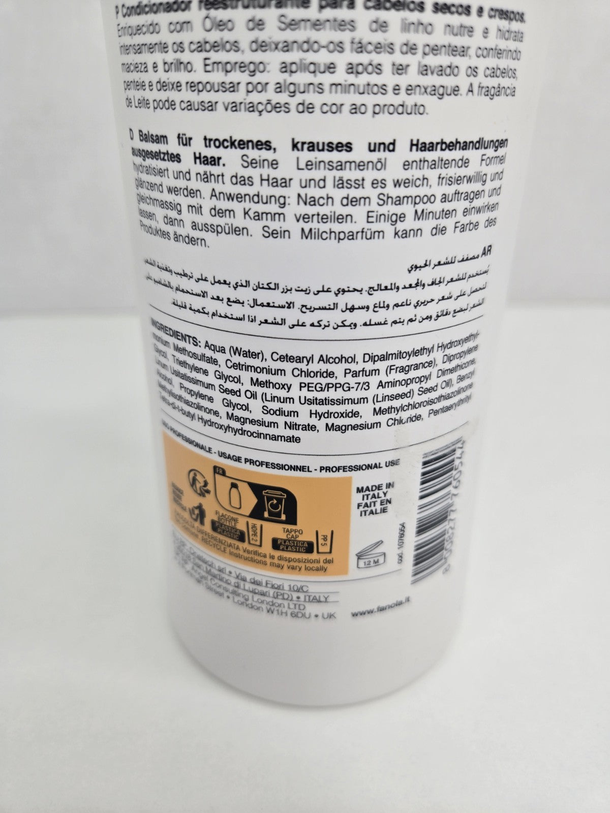 Fanola Nourishing Hair Conditioner 2 Pack 1000ml Deep Hydrating Repair