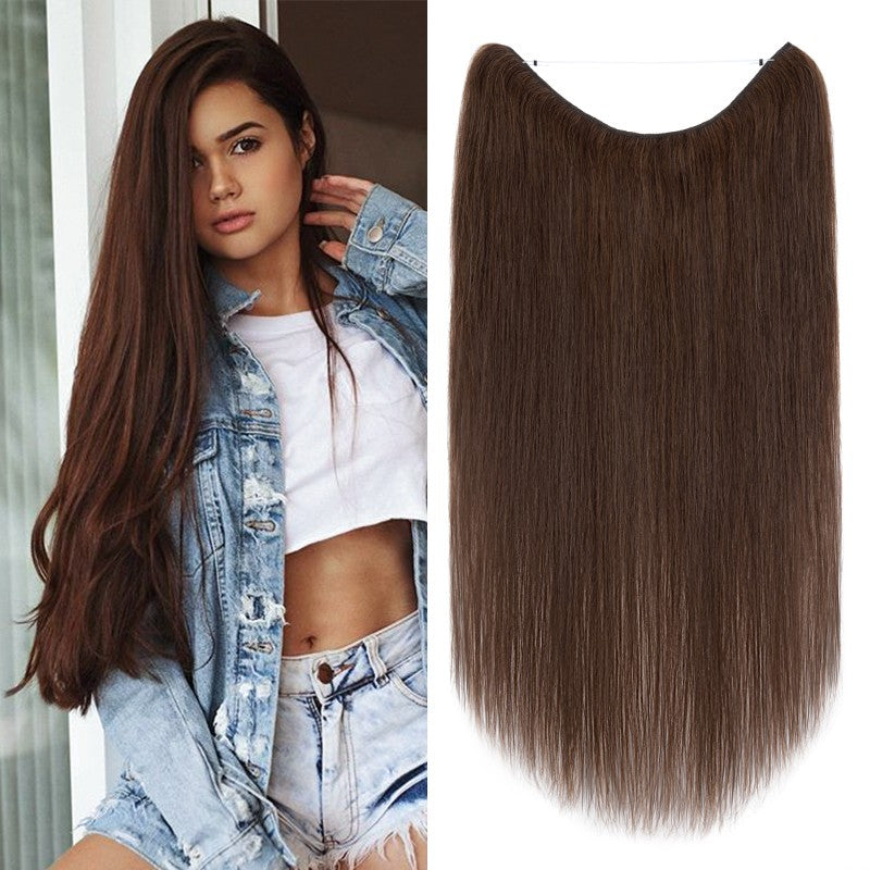 Remy Human Hair Clip-In Extensions with Invisible Wire & Clips - Thick, Natural Look
