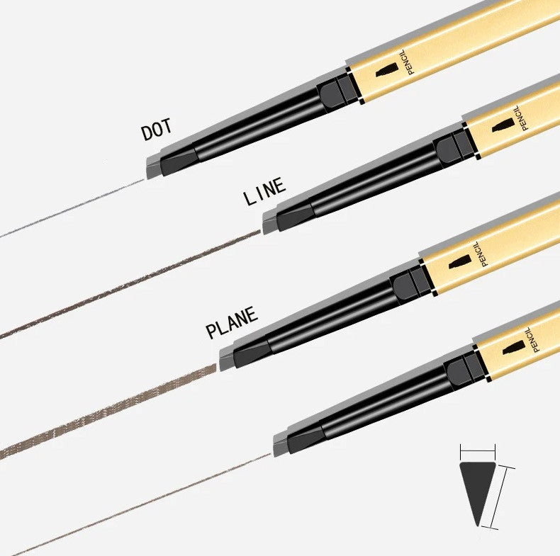 Waterproof Dual-End Eyebrow Pencil for Natural & Bold Brows