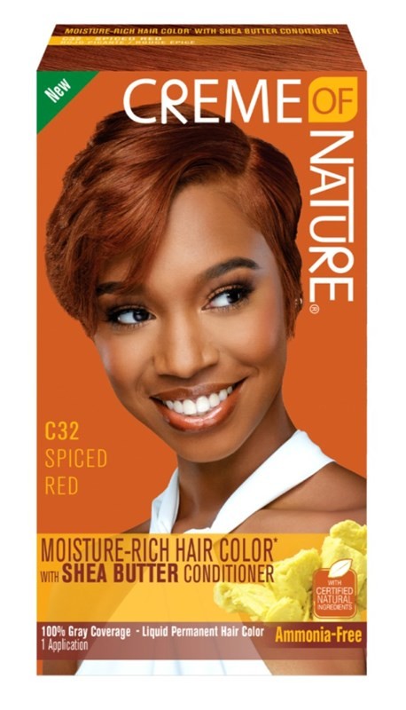(3 Pack) Creme Of Nature Color C32 Spiced Red Hair Color Kit with Shea Butter & Silk Proteins
