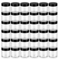 36 Pack 2 oz Transparent Plastic Jars with Lids – BPA Free, Reusable & Refillable