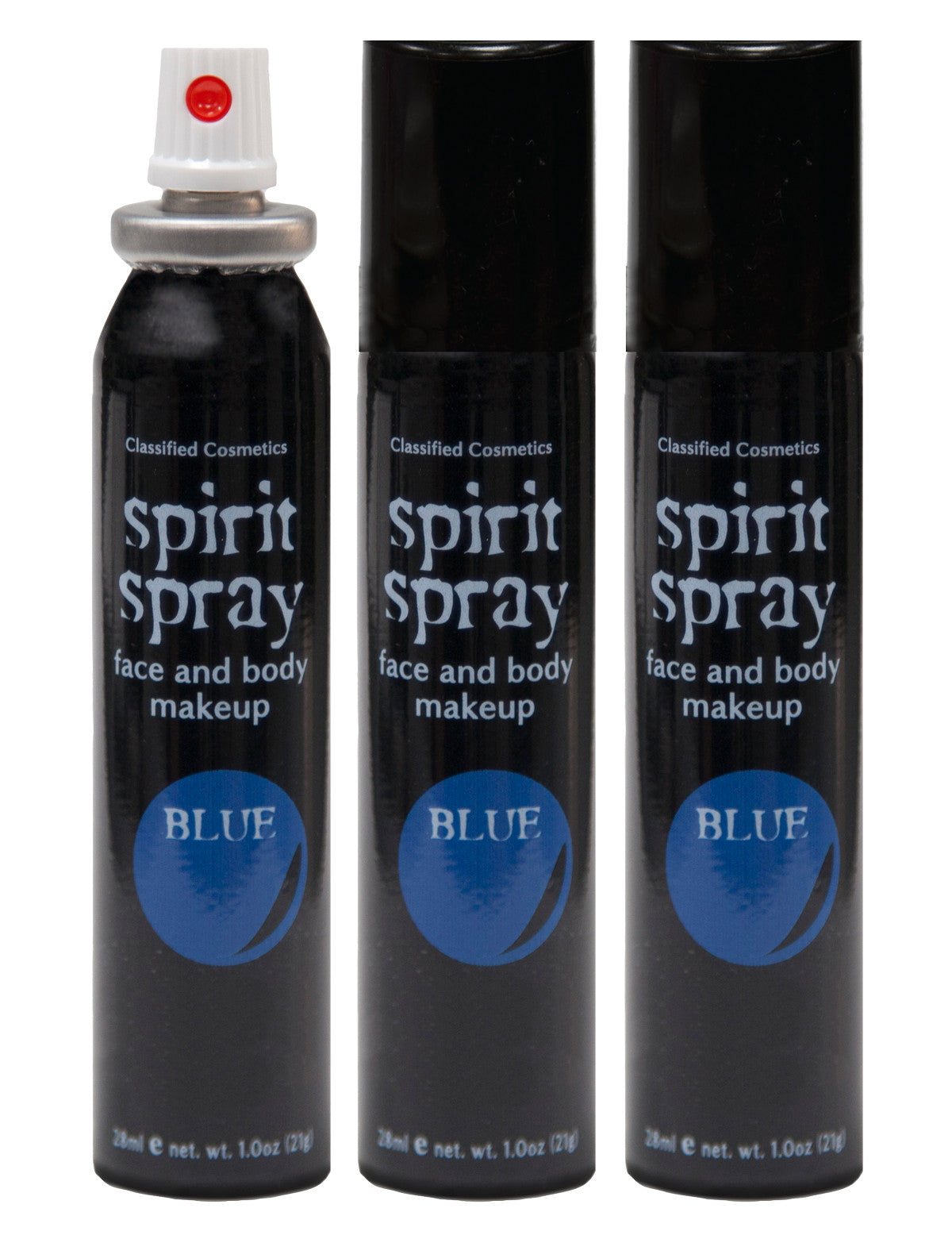 Costume Face & Body Spray Makeup 3 Pack - Multiple Colors for Halloween