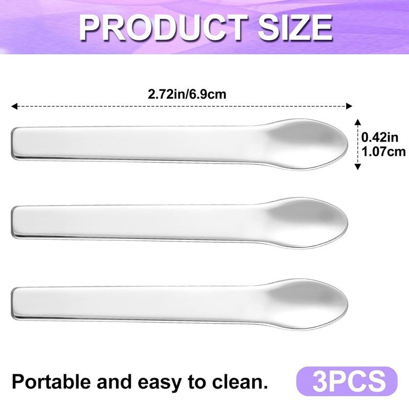 Reusable Metal Makeup Spatulas Set - Facial Mask & Skincare Applicators